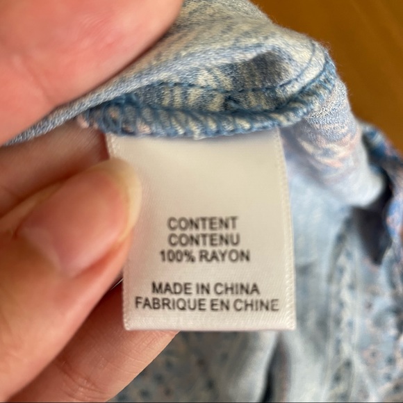 WAYF Blue Off The Shoulder Dress - Picture 6 of 7